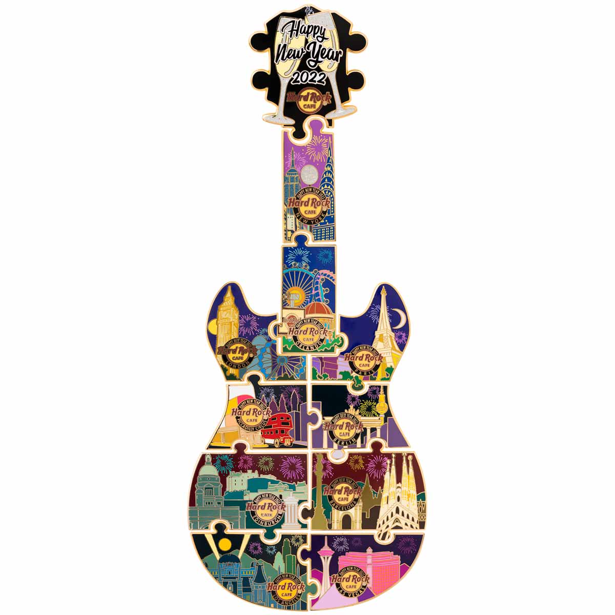 New Year's 2022 Guitar Puzzle Pin Series image number 3